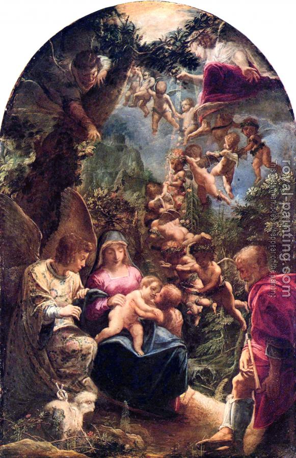 Adam Elsheimer : Holy Family with St John the Baptist